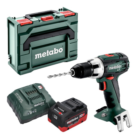 Metabo BS 18 LT akumulatorowa wiertarko-wkrętarka 18 V 60 Nm + 1x akumulator LiHD 5,5 Ah + ładowarka + metaBOX