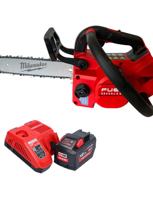 Motosierra con mango superior a batería Milwaukee M18 FTCHS30-121 18 V 30 cm + 1x batería 12,0 Ah + cargador