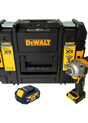 Akumulatorowy klucz udarowy DeWalt DCF 891 NT 18 V 1084 Nm 1/2" bezszczotkowy + 1x akumulator 4,0 Ah + TSTAK - bez ładowarki