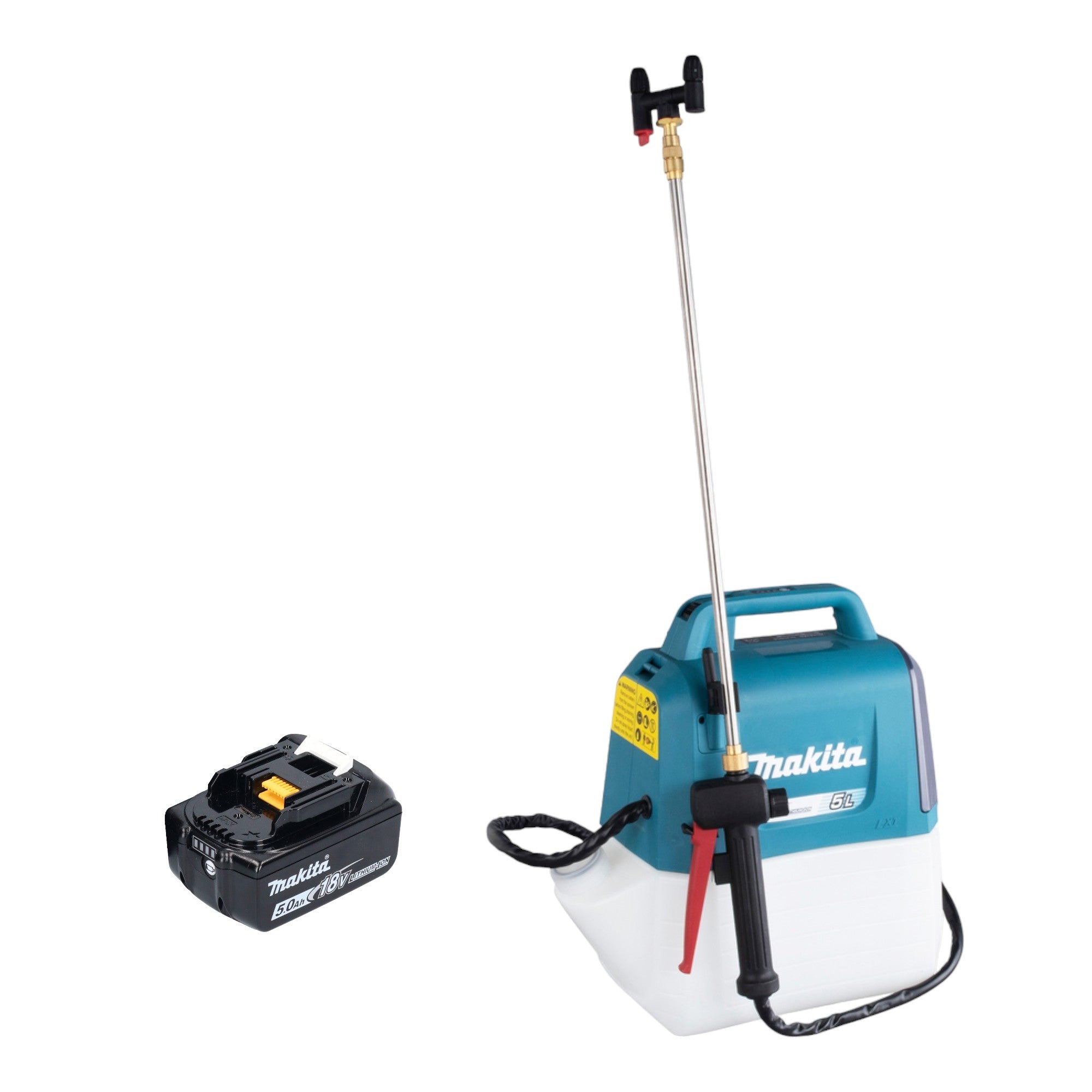 Makita DUS 054 T Akku Druckspritze 18 V 5 0 l 3 0 bar 1x Akku 5 0 Ah ohne Ladegeraet 0 - toolbrothers