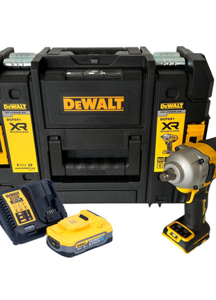 Akumulatorowy klucz udarowy DeWalt DCF 891 H1T 18 V 1084 Nm 1/2" bezszczotkowy + 1x akumulator Powerstack 5,0 Ah + TSTAK + ładowarka