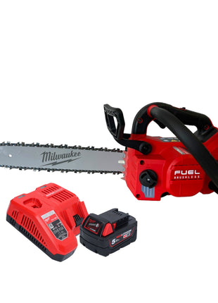 Milwaukee M18 FTHCHS35-551 Akumulatorowa pilarka łańcuchowa z uchwytem górnym 35 cm + 1x akumulator 5,0 Ah + ładowarka