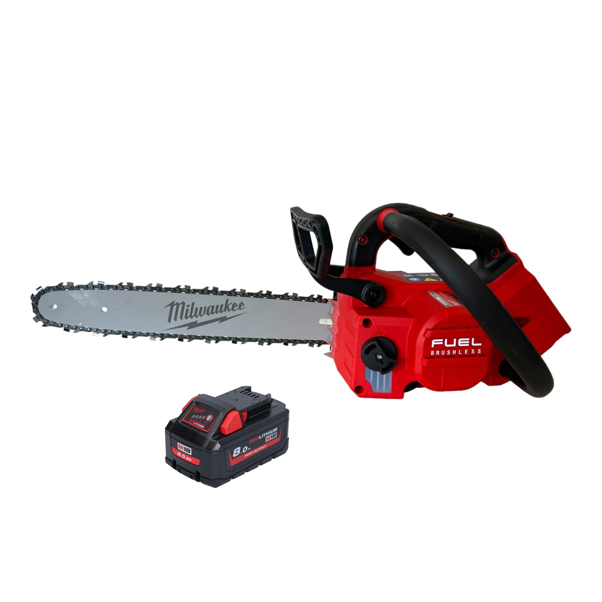 Milwaukee M18 FTHCHS35 801 Akku Einhand Kettensaege 35 cm 1x Akku 8 0 Ah ohne Ladegeraet 0 - toolbrothers