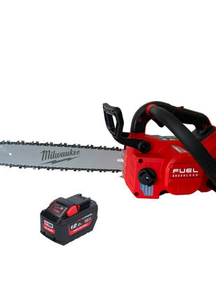 Tronçonneuse à batterie Milwaukee M18 FTCHS35-112 avec poignée supérieure 35 cm + 1x batterie 12,0 Ah - sans chargeur