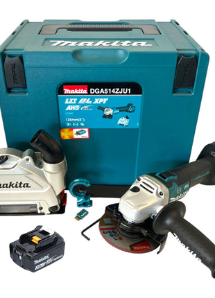 Makita DGA 514 F1JU1 amoladora angular a batería 18 V 125 mm sin escobillas + 1x batería 3,0 Ah + Makpac - sin cargador