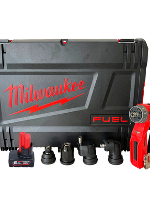 Taladro atornillador inalámbrico Milwaukee M12 FDDXKIT-601X 12V 34 Nm sin escobillas + 1x batería 6,0 Ah + caja HD - sin cargador