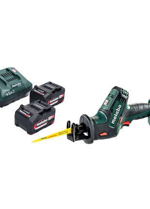 Metabo SSE 18 LTX Sierra de sable a batería compacta 18 V 13 mm + 2 baterías 4,0 Ah + cargador