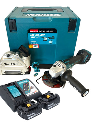 Makita DGA 514 RFJU1 Meuleuse d'angle sans fil 18 V 125 mm Brushless + 2x batterie 3,0 Ah + chargeur + Makpac