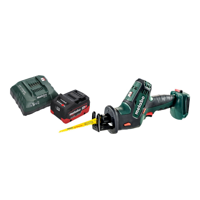 Metabo SSE 18 LTX Sierra de sable compacta sin cable 18 V 13 mm + 1x batería LiHD 5,5 Ah + cargador