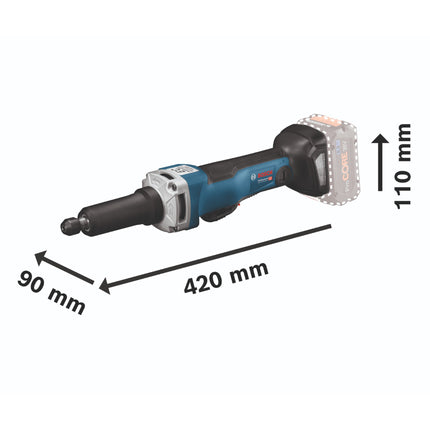 Bosch GGS 18V-23 PLC Professional cordless straight grinder 18 V brushless + 1x rechargeable battery 4.0 Ah + charger + L-Boxx