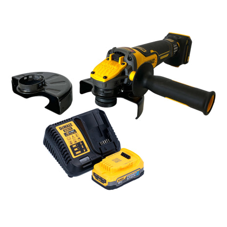 Meuleuse d'angle sur batterie DeWalt DCG 416 VS E1 18 V 125 mm sans balais + 1 batterie PowerStack 1,7 Ah + chargeur