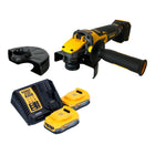 Akumulatorowa szlifierka kątowa DeWalt DCG 416 VS E2 18 V 125 mm bezszczotkowa + 2x akumulator PowerStack 1,7 Ah + ładowarka