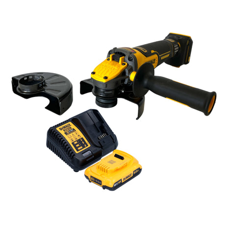 Amoladora angular a batería DeWalt DCG 416 VS D1 18 V 125 mm sin escobillas + 1x batería 2,0 Ah + cargador