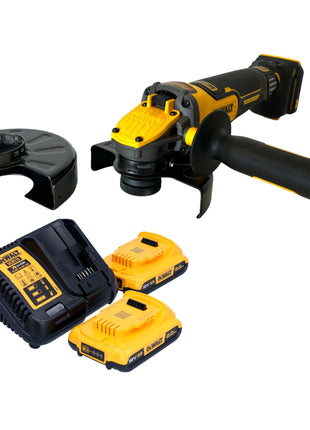 Meuleuse d'angle sur batterie DeWalt DCG 416 VS D2 18 V 125 mm sans balais + 2x batteries 2,0 Ah + chargeur