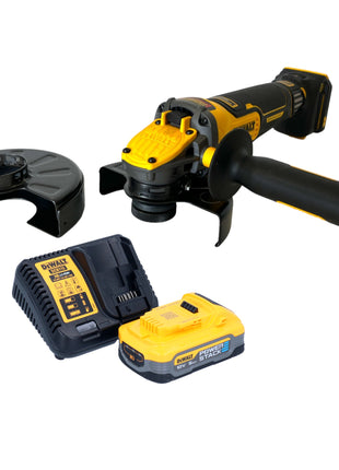 Akumulatorowa szlifierka kątowa DeWalt DCG 416 VS H1 18 V 125 mm bezszczotkowa + 1x akumulator PowerStack 5,0 Ah + ładowarka