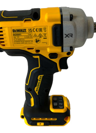 Llave de impacto a batería DeWalt DCF 891 N 18 V 1084 Nm 1/2" sin escobillas + 1x batería Powerstack 1,7 Ah - sin cargador