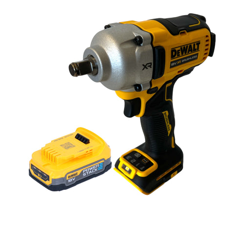 Llave de impacto a batería DeWalt DCF 891 N 18 V 1084 Nm 1/2" sin escobillas + 1x batería Powerstack 1,7 Ah - sin cargador