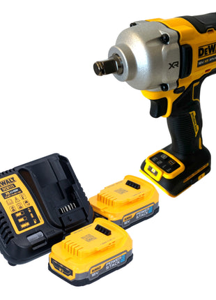 Akumulatorowy klucz udarowy DeWalt DCF 891 E2 18 V 1084 Nm 1/2" bezszczotkowy + 2x akumulator Powerstack 1,7 Ah + ładowarka