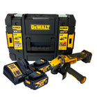 Amoladora angular a batería DeWalt DCG 409 M2T 18 V 125 mm sin escobillas + 2x baterías 4,0 Ah + cargador + TSTAK