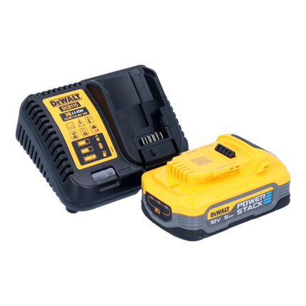 Akumulatorowa szlifierka kątowa DeWalt DCG 409 H1T 18 V 125 mm bezszczotkowa + 1x akumulator Powerstack 5,0 Ah + ładowarka + TSTAK