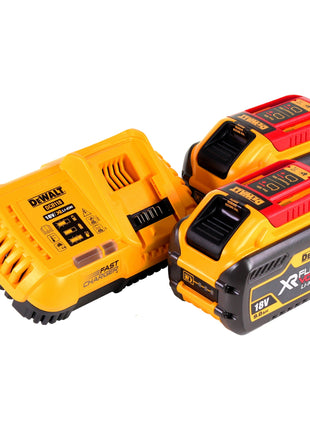 Akumulatorowa szlifierka kątowa DeWalt DCG 460 X2 54 V 230 mm + 2x akumulator 9,0 Ah + ładowarka