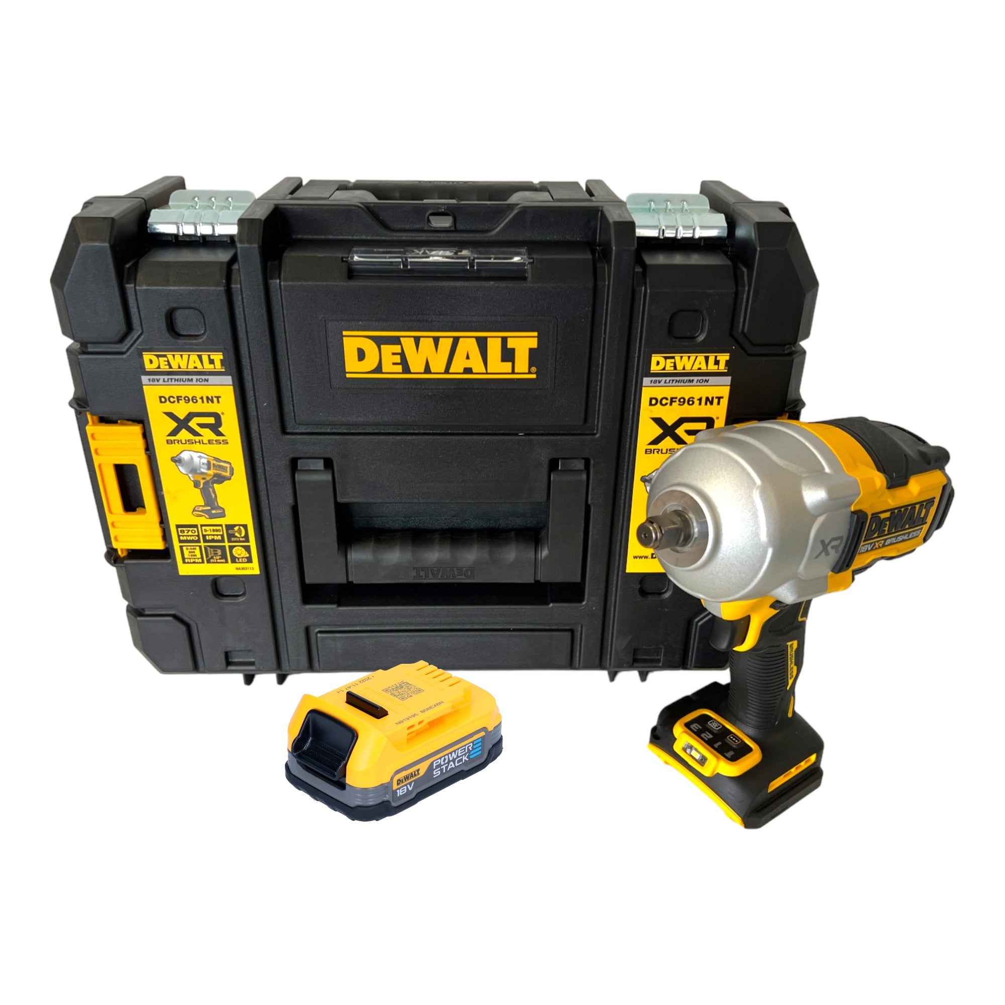 DeWalt DCF 961 NT Akku Schlagschrauber 18 V 1632 Nm 1 2 Brushless 1x Powerstack Akku 1 7 Ah TSTAK ohne Ladegeraet 0 - toolbrothers