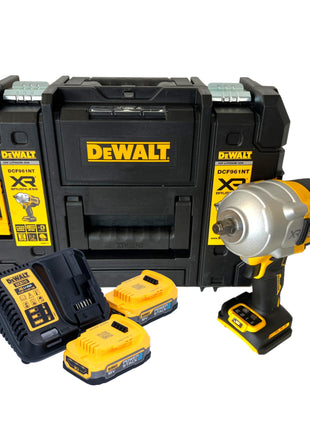 Llave de impacto a batería DeWalt DCF 961 E2T 18 V 1632 Nm 1/2" sin escobillas + 2x batería Powerstack 1,7 Ah + cargador + TSTAK