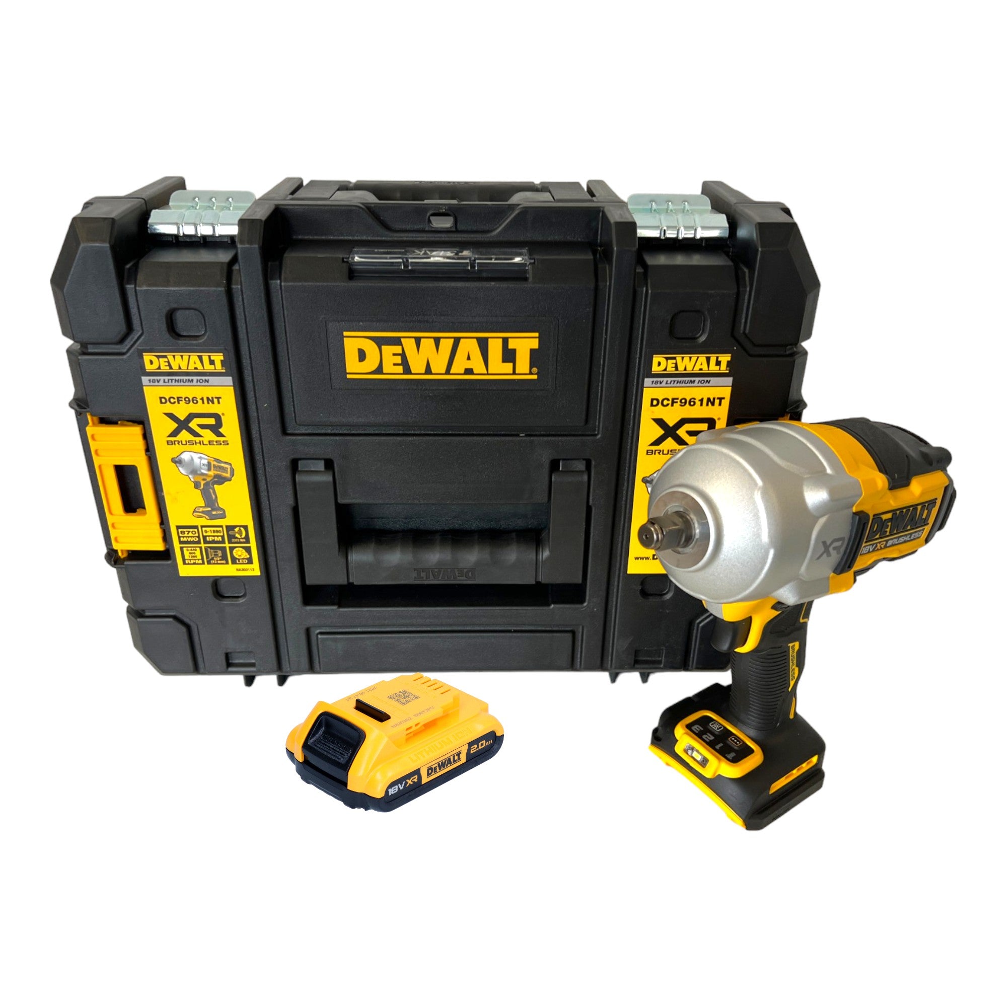 DeWalt DCF 961 NT Akku Schlagschrauber 18 V 1632 Nm 1 2 Brushless 1x Akku 2 0 Ah TSTAK ohne Ladegeraet 0 - toolbrothers