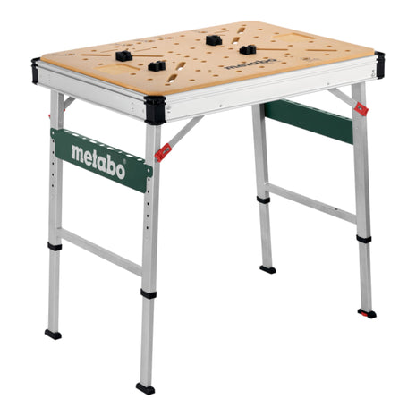 Mesa multifunción Metabo MWB 100 ( 626991000 ) banco de trabajo móvil robusto tablero MDF