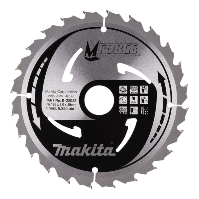 Tarcza pilarska Makita M-FORCE 185 x 30 x 2,0 mm 24 zęby ( B-32035 ) do drewna