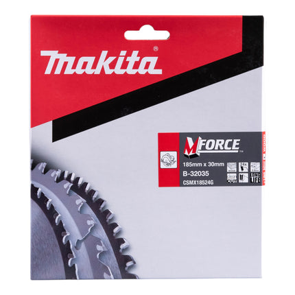 Tarcza pilarska Makita M-FORCE 185 x 30 x 2,0 mm 24 zęby ( B-32035 ) do drewna