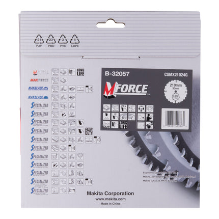 Lama circolare Makita M-FORCE 210 x 30 x 2,3 mm 24 denti ( B-32057 ) per legno