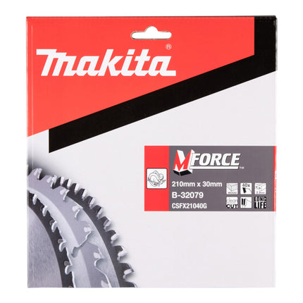 Makita M-FORCE circular saw blade 210 x 30 x 2.3 mm 40 teeth ( B-32079 ) for wood