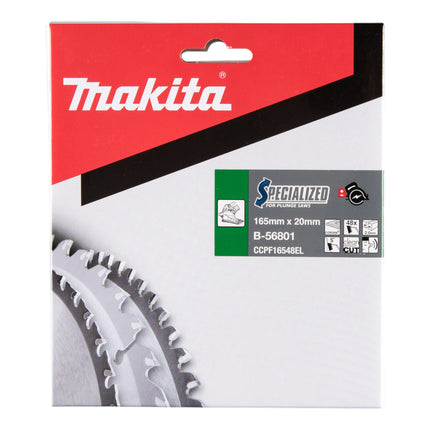 Makita CCPF16548EL Lama circolare SPECIALIZZATA 165 x 20 x 2,0 mm 48 denti ( B-56801 ) per materiale composito Corian