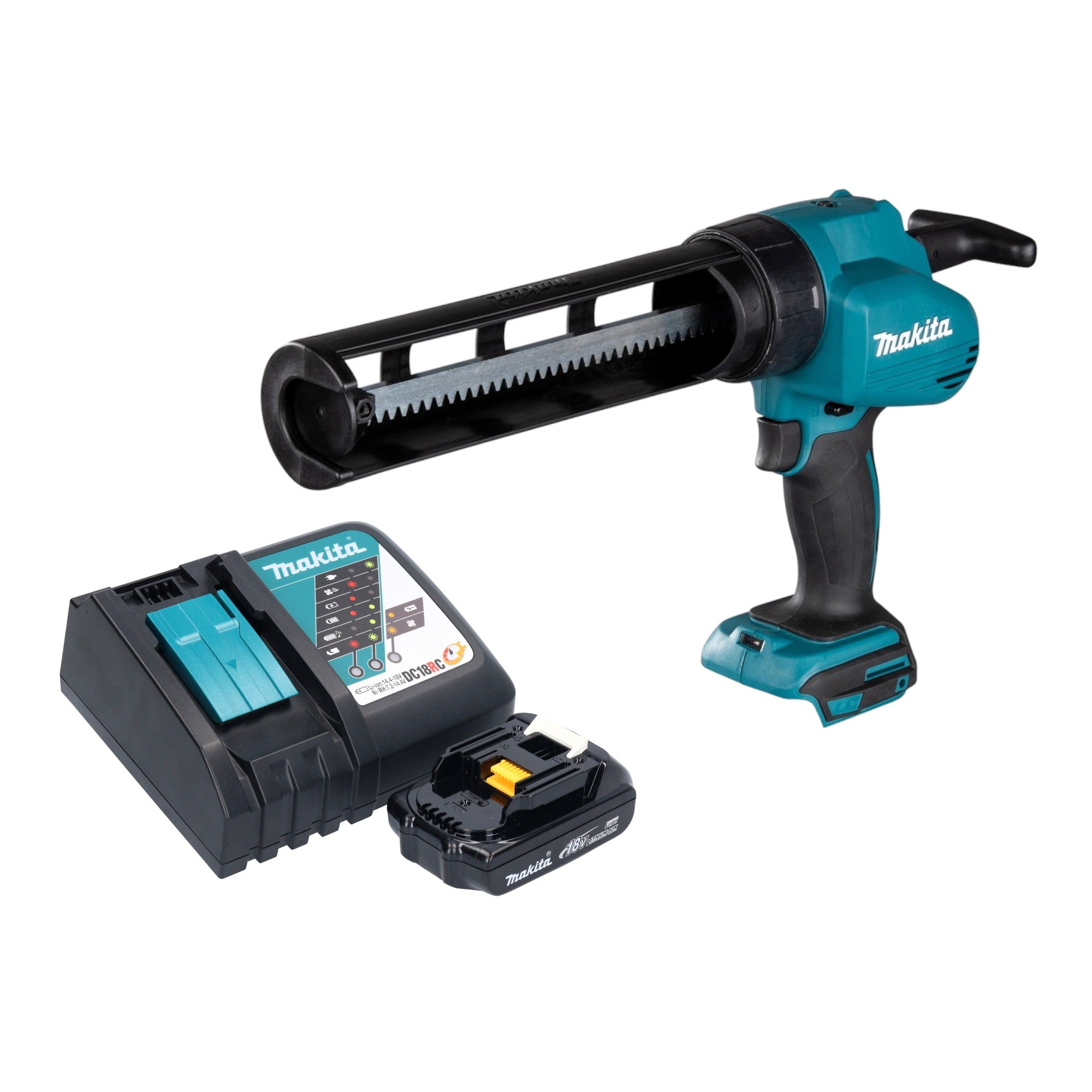 Makita DCG 180 RY1 Akku Kartuschenpistole 18 V 1x Akku 1 5 Ah Ladegeraet 0 - toolbrothers