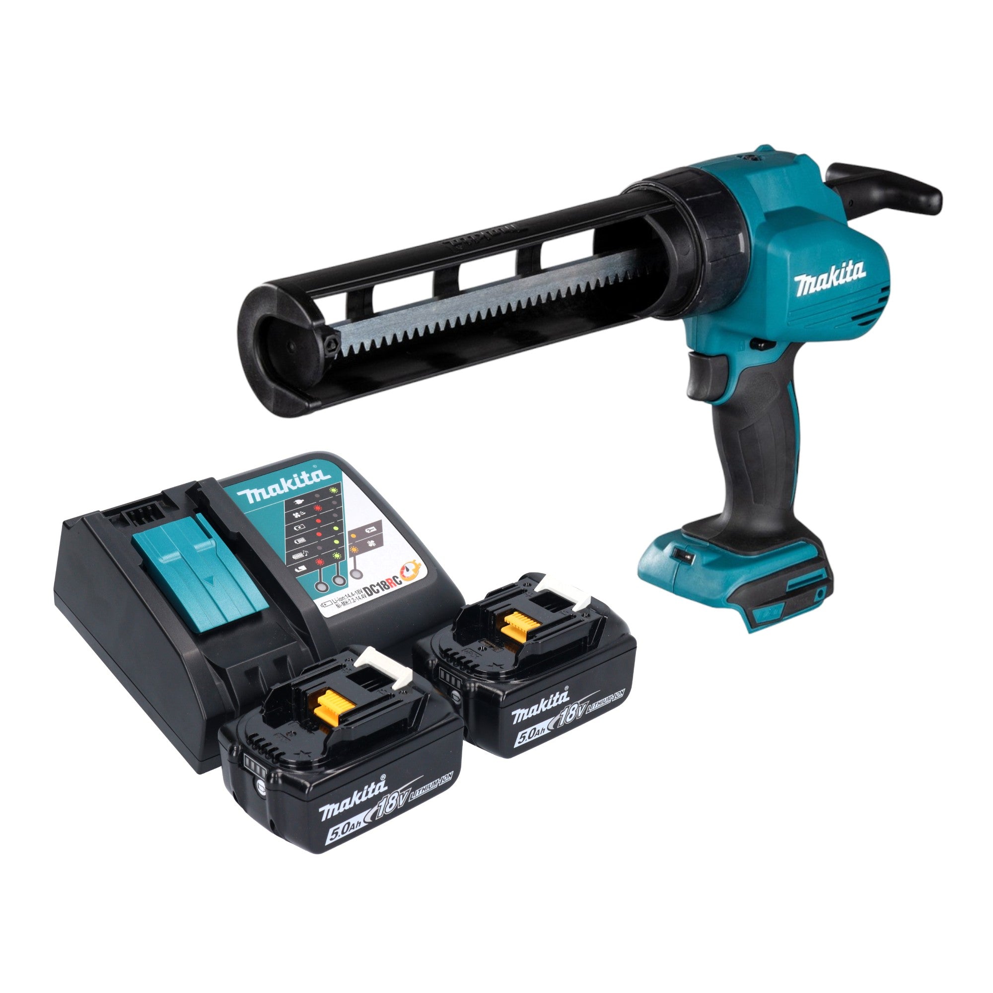 Makita DCG 180 RT Akku Kartuschenpistole 18 V 2x Akku 5 0 Ah Ladegeraet 0 - toolbrothers
