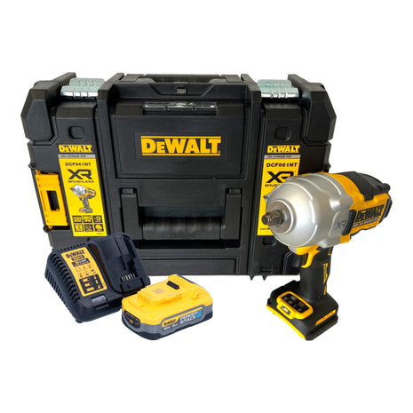 DeWalt DCF 961 H1T Akku Schlagschrauber 18 V 1632 Nm 1/2" Brushless + 1x Powerstack Akku 5,0 Ah + Ladegerät + TSTAK