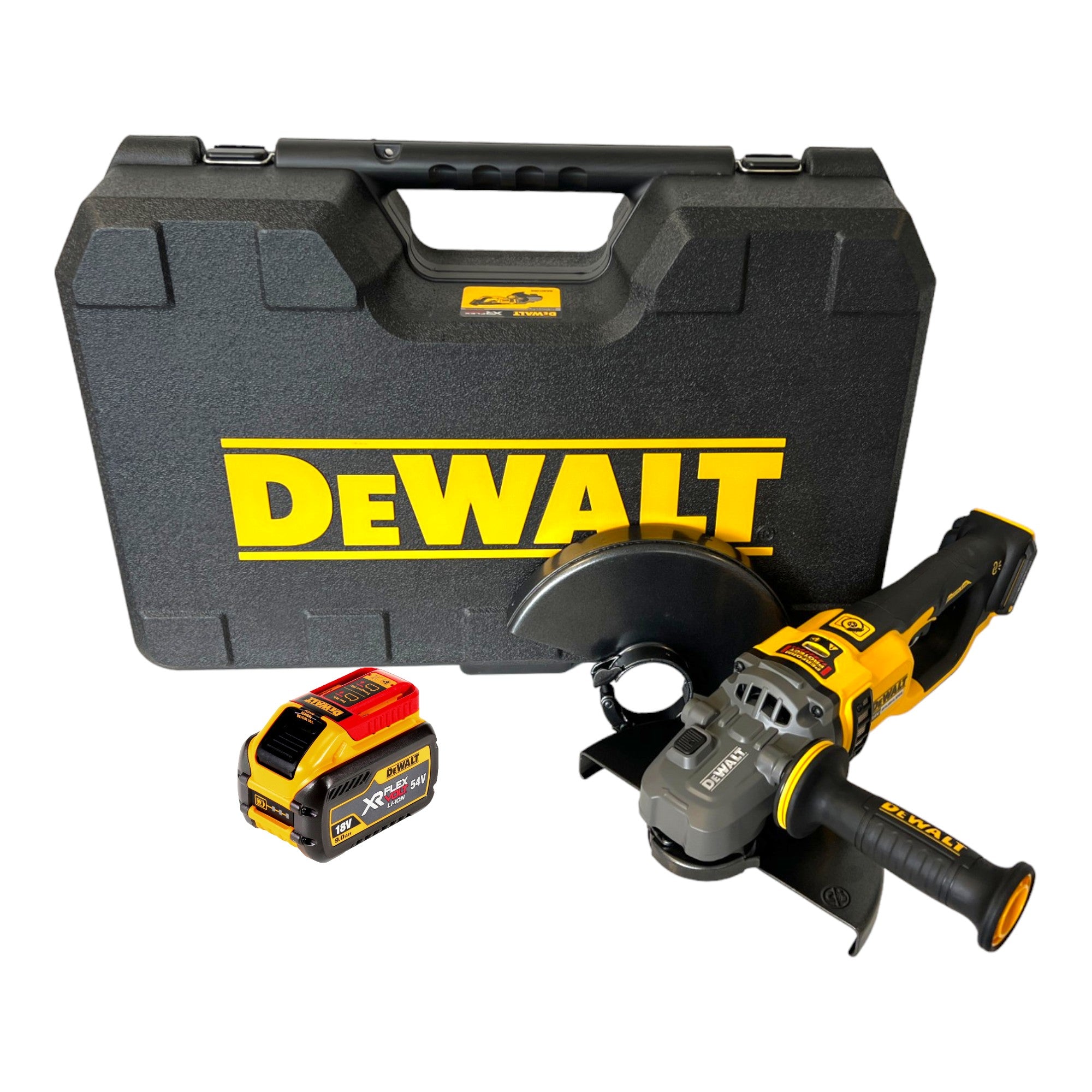 DeWalt DCG 460 NK Akku Winkelschleifer 54 V FlexVolt 230 mm Brushless 1x Akku 9 0 Ah Koffer ohne Ladegeraet 0 - toolbrothers