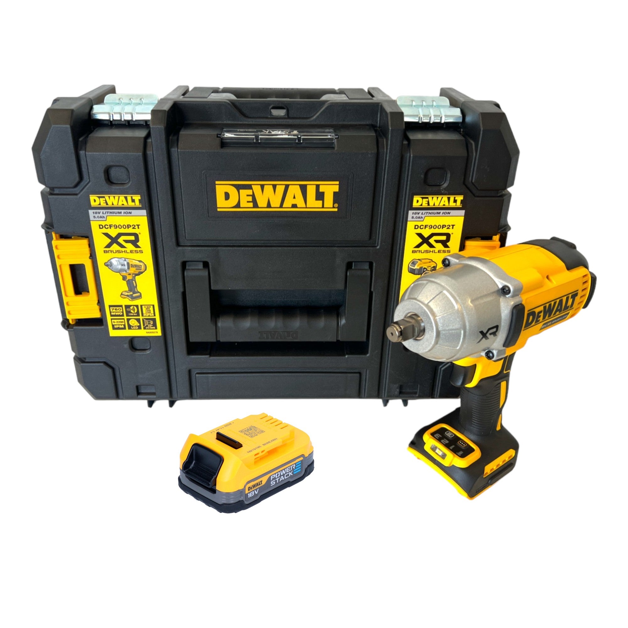 DeWalt DCF 900 NT Akku Schlagschrauber 18 V 1396 Nm 1 2 1x Powerstack Akku 1 7 Ah TSTAK ohne Ladegeraet 0 - toolbrothers