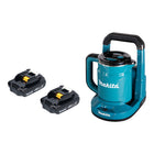 Makita DKT 360 Y2 Akku Wasserkocher 36 V ( 2x 18 V ) 0,8 L  + 2x Akku 1,5 Ah - ohne Ladegerät