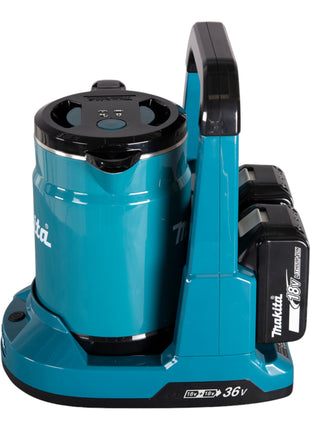 Makita DKT 360 RG2 Bouilloire sans fil 36 V ( 2x 18 V ) 0,8 L + 2x batterie 6,0 Ah + chargeur