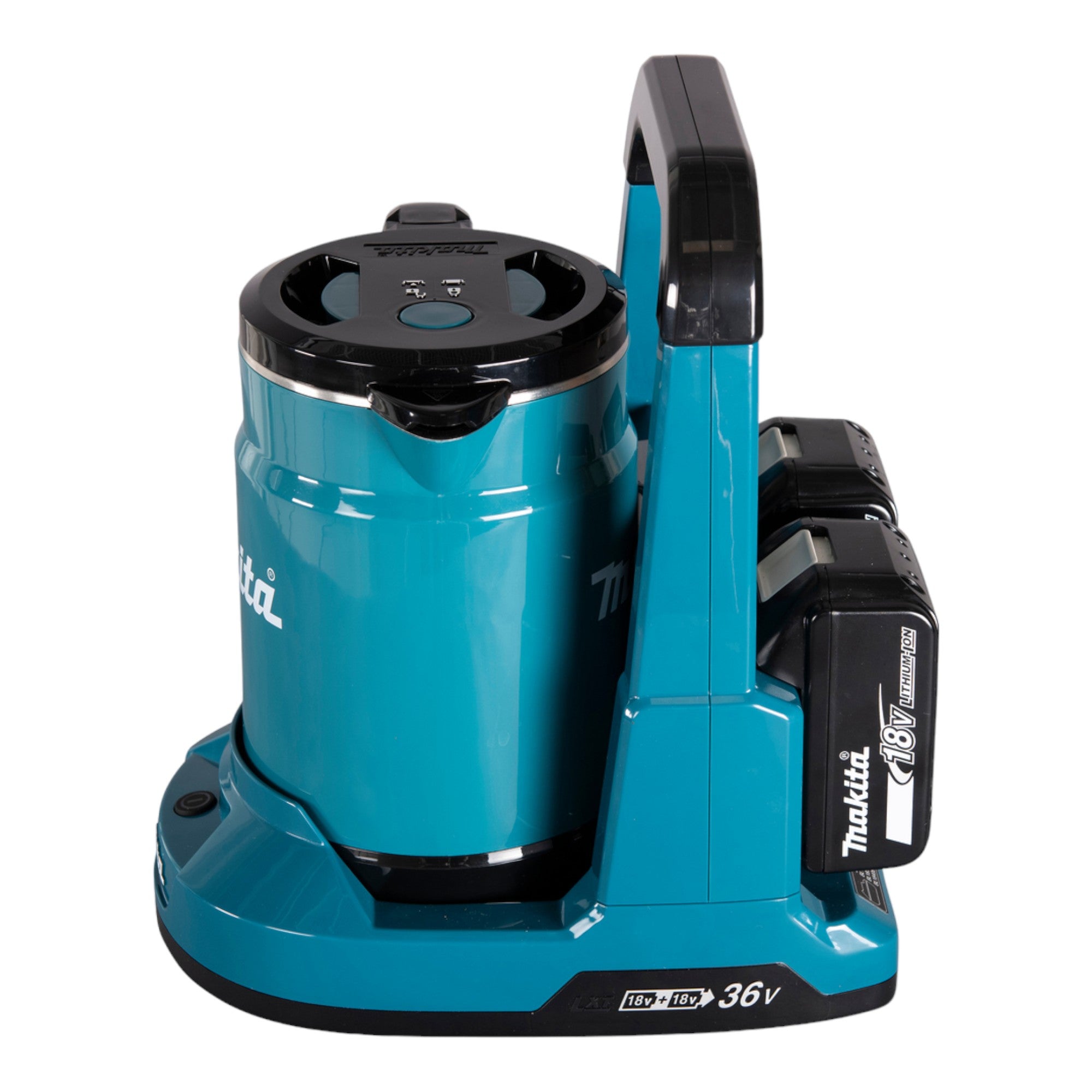 Makita DKT 360 PF2 Akku Wasserkocher 36 V 2x 18 V 0 8 L 2x Akku 3 0 Ah Doppelladegeraet 2 - toolbrothers