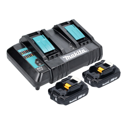 Hervidor de batería Makita DKT 360 CA2 36 V (2x 18 V) 0,8 L + 2x batería 2,0 Ah + cargador doble