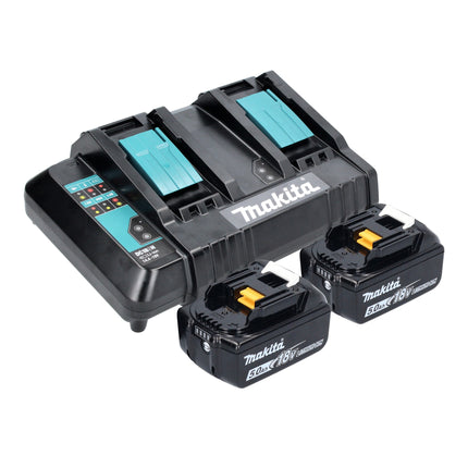 Makita DKT 360 CT2 Bouilloire sans fil 36 V ( 2x 18 V ) 0,8 L + 2x batterie 5,0 Ah + chargeur double