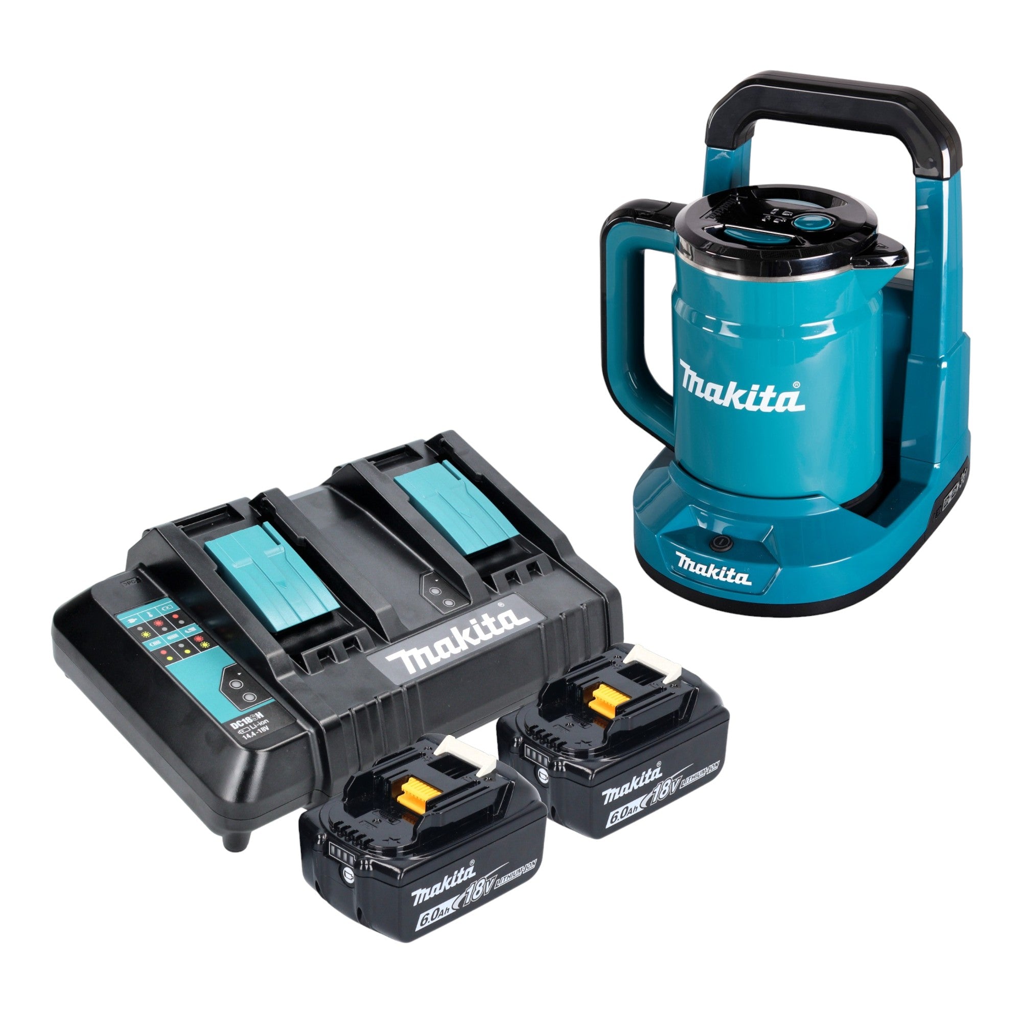 Makita DKT 360 CG2 Akku Wasserkocher 36 V 2x 18 V 0 8 L 2x Akku 6 0 Ah Doppelladegeraet 0 - toolbrothers
