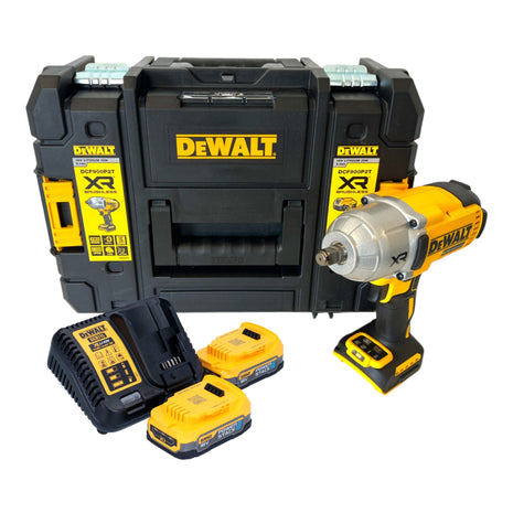 DeWalt DCF 900 E2T Akku Schlagschrauber 18 V 1396 Nm 1/2" + 2x Powerstack Akku 1,7 Ah + Ladegerät + TSTAK