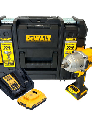 Akumulatorowy klucz udarowy DeWalt DCF 900 D1T 18 V 1396 Nm 1/2" + 1x akumulator 2,0 Ah + ładowarka + TSTAK