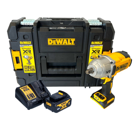 Akumulatorowy klucz udarowy DeWalt DCF 900 M1T 18 V 1396 Nm 1/2" + 1x akumulator 4,0 Ah + ładowarka + TSTAK