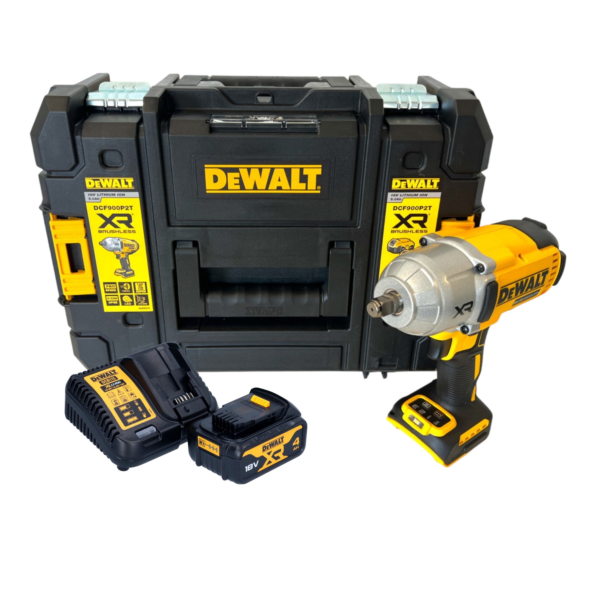 DeWalt DCF 900 M1T Akku Schlagschrauber 18 V 1396 Nm 1 2 1x Akku 4 0 Ah Ladegeraet TSTAK 0 - toolbrothers