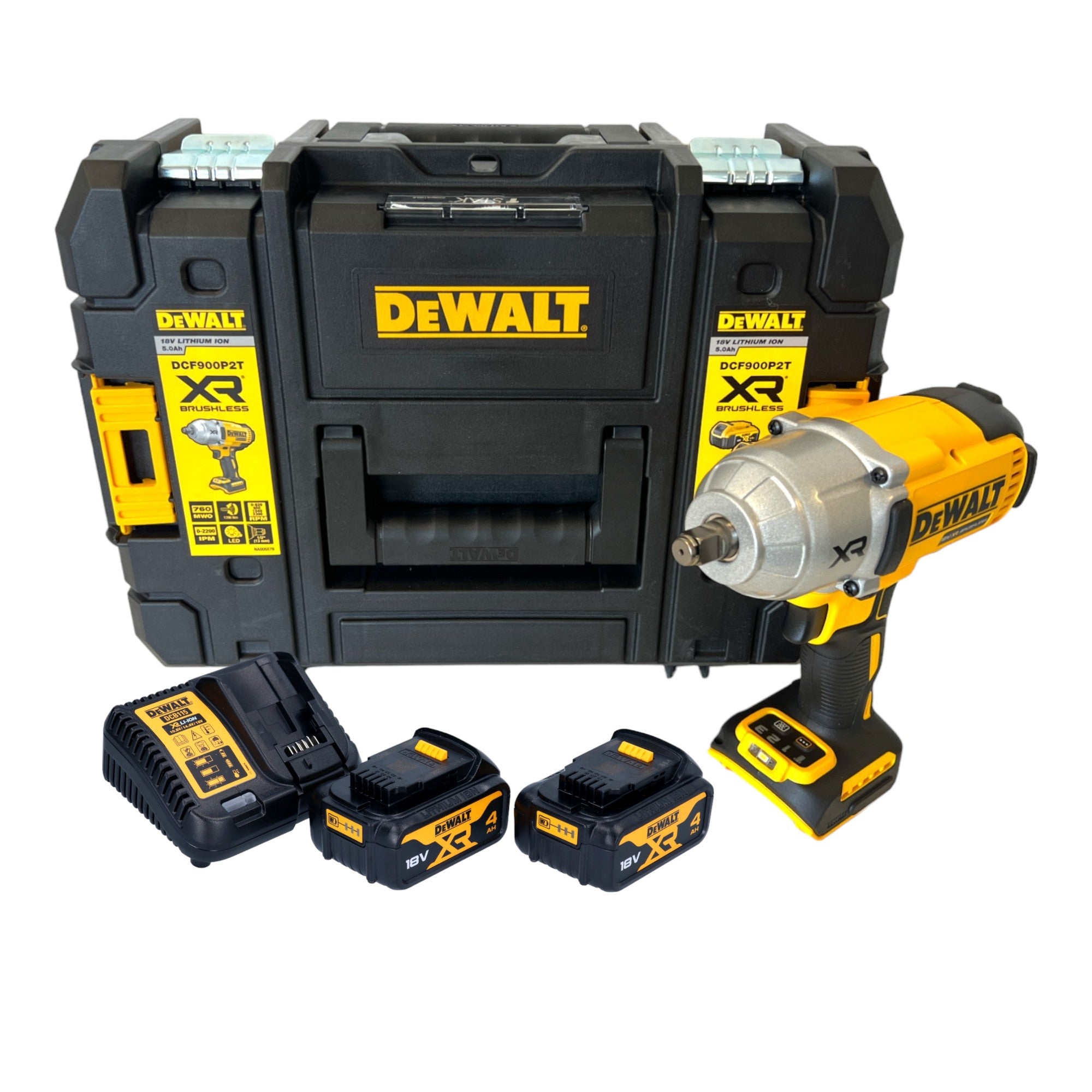 DeWalt DCF 900 M2T Akku Schlagschrauber 18 V 1396 Nm 1 2 2x Akku 4 0 Ah Ladegeraet TSTAK 0 - toolbrothers
